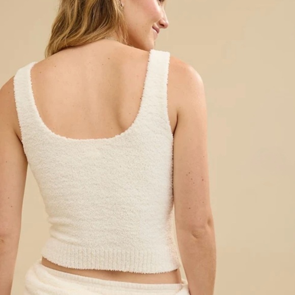 AERIE MARSHMALLOW Cropped Tank Top - Picture 3 of 10
